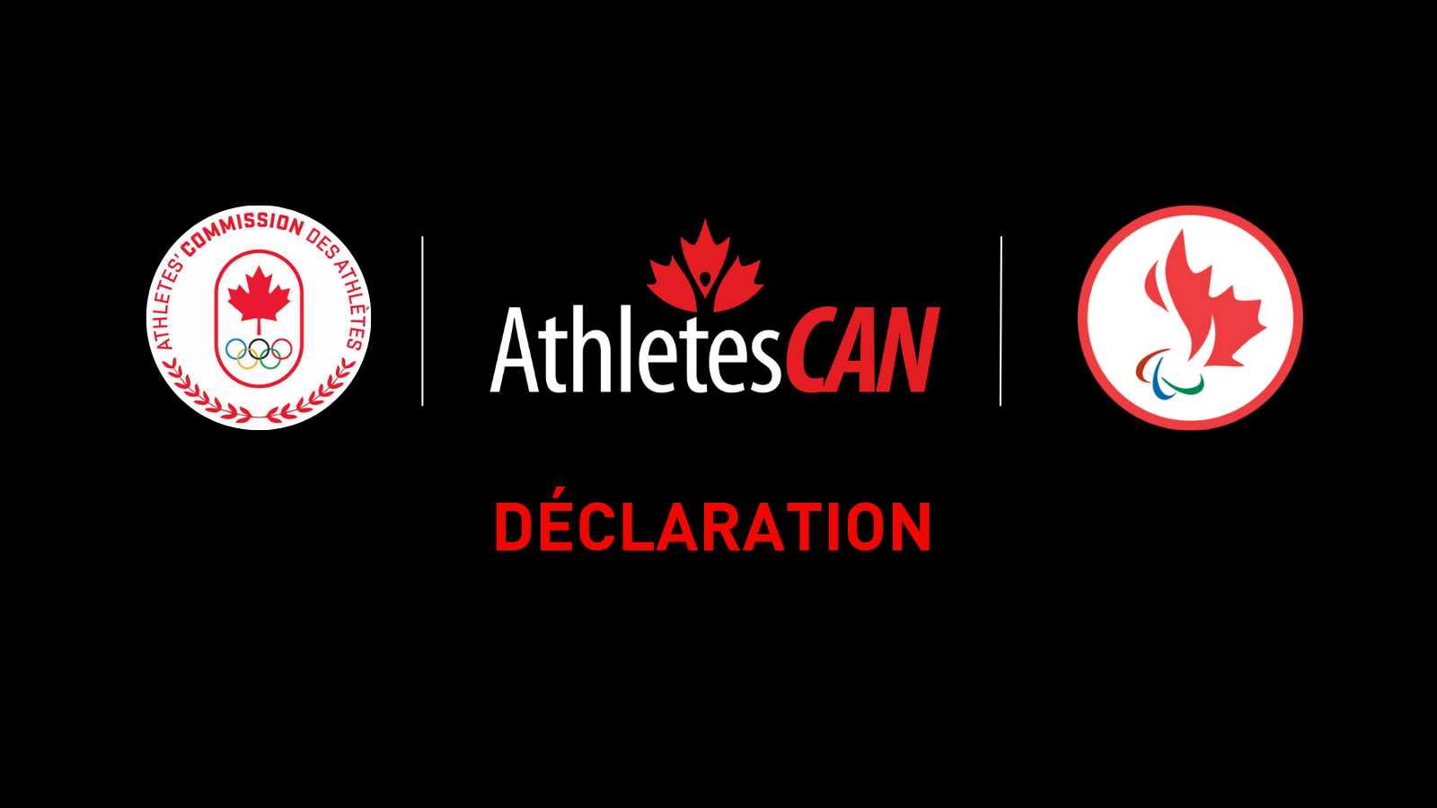 Logos d'AthlètesCAN, de la CA du COC et du CA du CPC