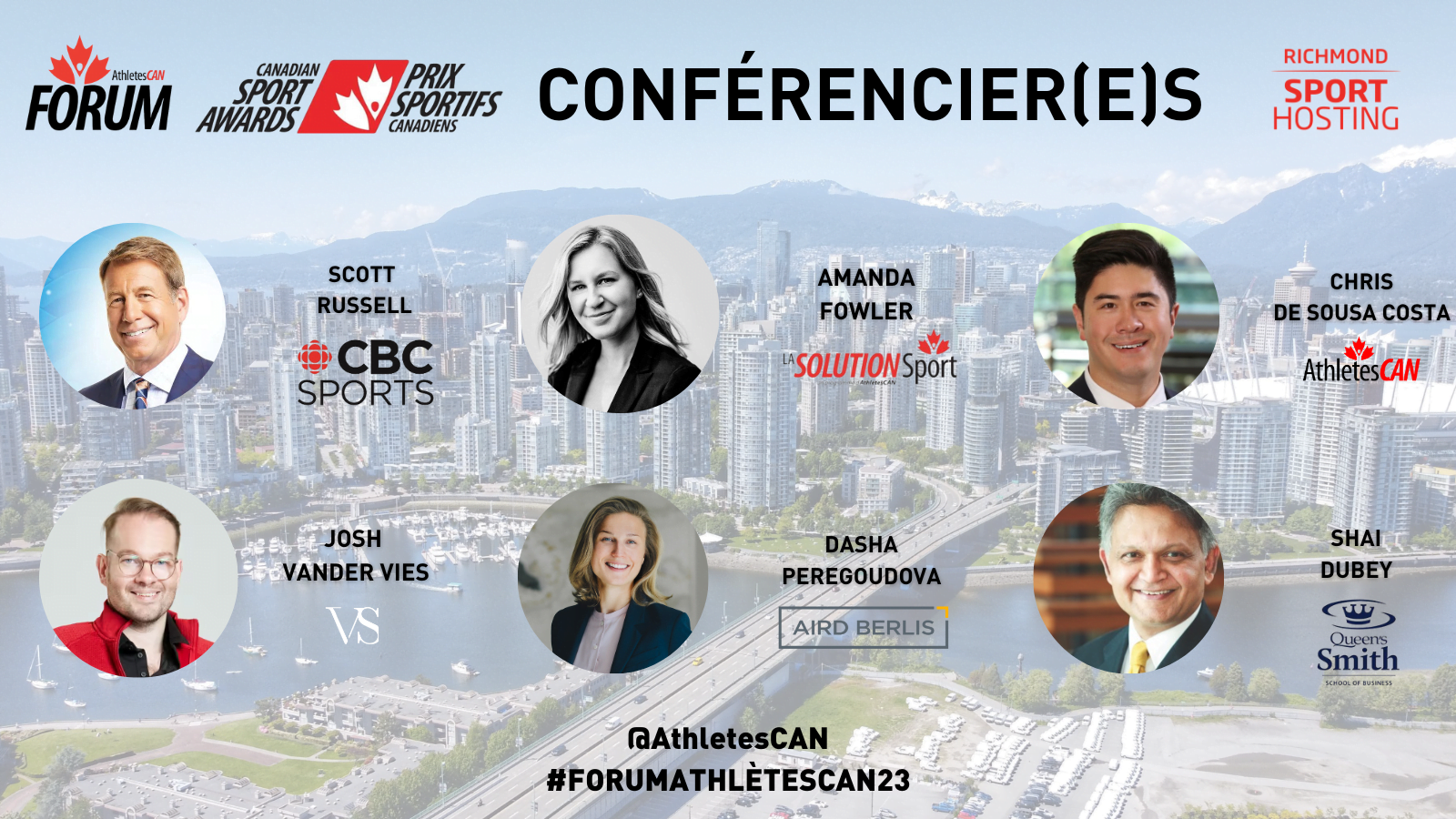 Dévoilement des conférenciers du Forum d’AthlètesCAN 2023 et des 46es Prix sportifs canadiens