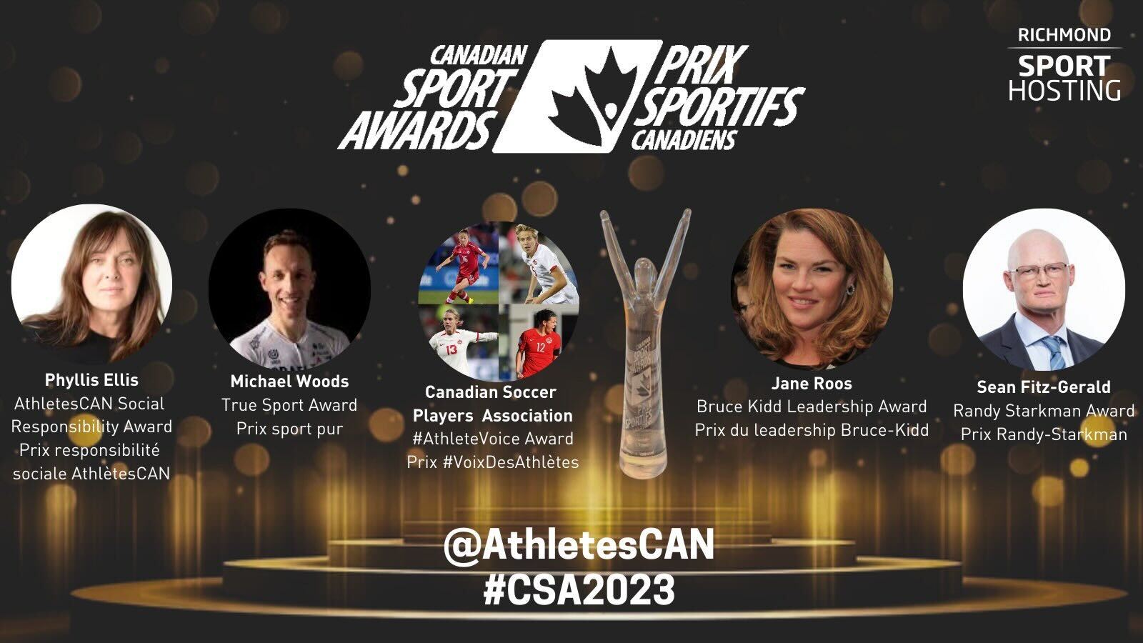 AthletesCAN celebrates 46th Canadian Sport Awards with first in-person recognition ceremony since 2019