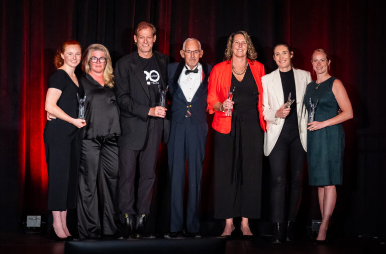 CSA Award Winners at WinSport’s Markin McPhail Centre Legacy Room in Calgary, AB on October 3, 2025. (Photo: Dave Holland/AthletesCAN).